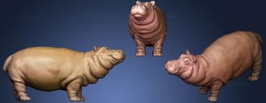 3D model Gold Hippo (STL)